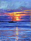 David Lloyd Glover Salmon Trawler at Sunrise painting